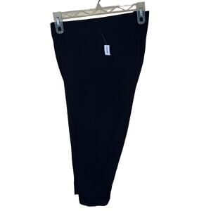NEW Old Navy 3X Comfort PANT High Rise Black Pull On CROP Wide Band Waist
